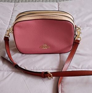 Coach Jes Faded Blush Colorblock Crossbody EUC